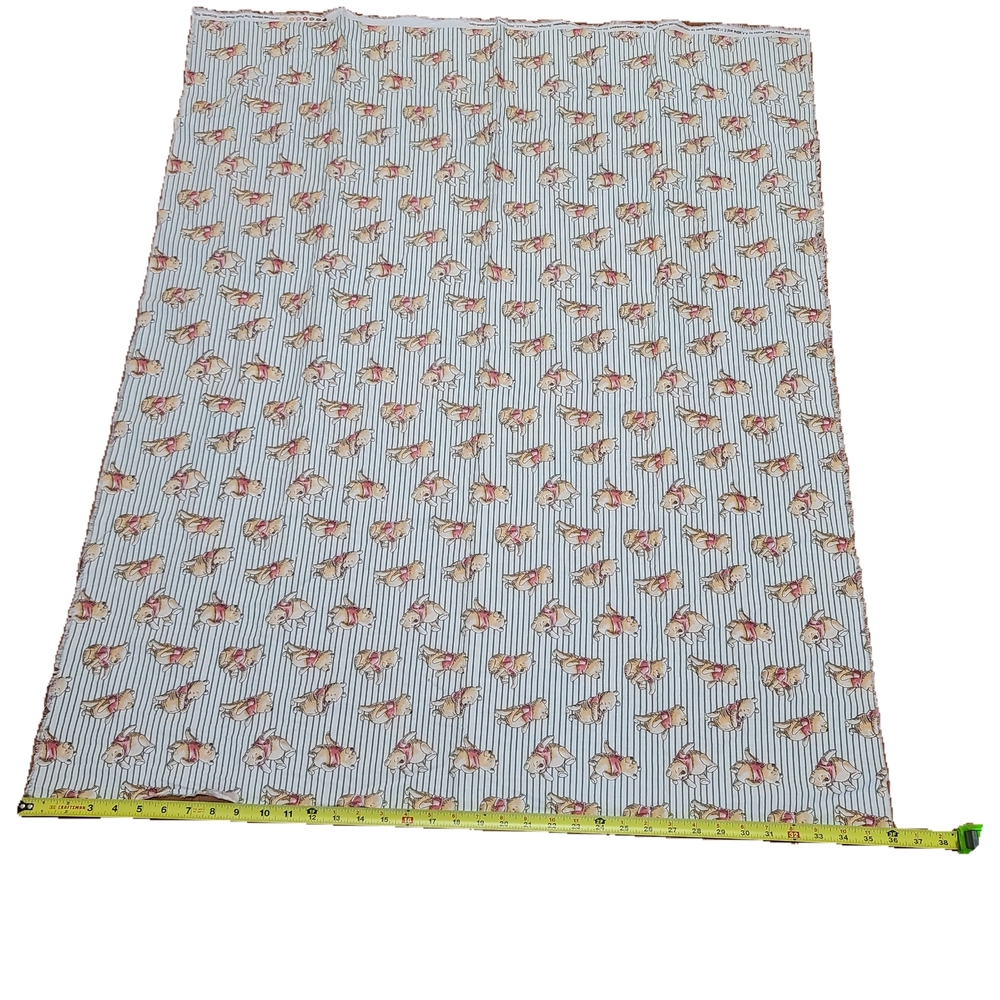 Winnie The Pooh Striped Fabric